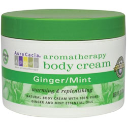 Aura Cacia Ginger & Mint Aromatherapy Body Cream, 8 oz