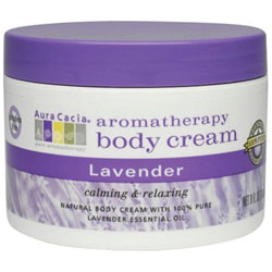 Aura Cacia Lavender Aromatherapy Body Cream, 8 oz