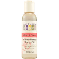 Aura Cacia Heart Song Aromatherapy Body Oil, 4 oz