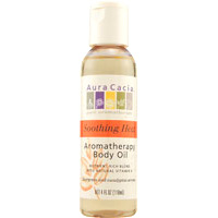 Aura Cacia Soothing Heat Aromatherapy Body Oil, 4 oz