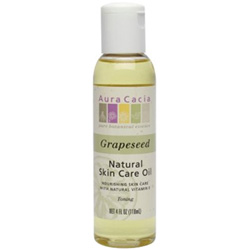 Aura Cacia Grapeseed Natural Skin Care Oil, 4 oz