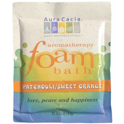 Aura Cacia Patchouli & Sweet Orange Aromatherapy Foam Bath, 2.5 oz