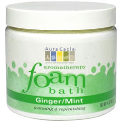 Aura Cacia Ginger & Mint Aromatherapy Foam Bath, 14 oz