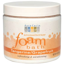 Aura Cacia Tangerine & Grapefruit Aromatherapy Foam Bath, 14 oz