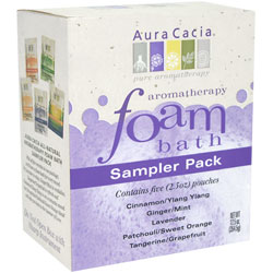 Aura Cacia Aromatherapy Foam Bath Sampler Pack