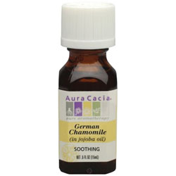 Aura Cacia German Chamomile Essential Oil (In Jojoba Oil), 0.5 oz