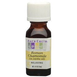 Aura Cacia Roman Chamomile Essential Oil (In Jojoba Oil), 0.5 oz